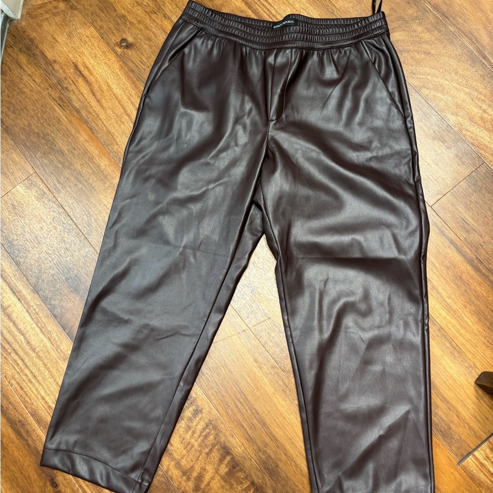 Banana Republic Brown faux leather pants